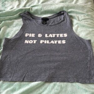 Forever 21 Gray Cropped Tank Top